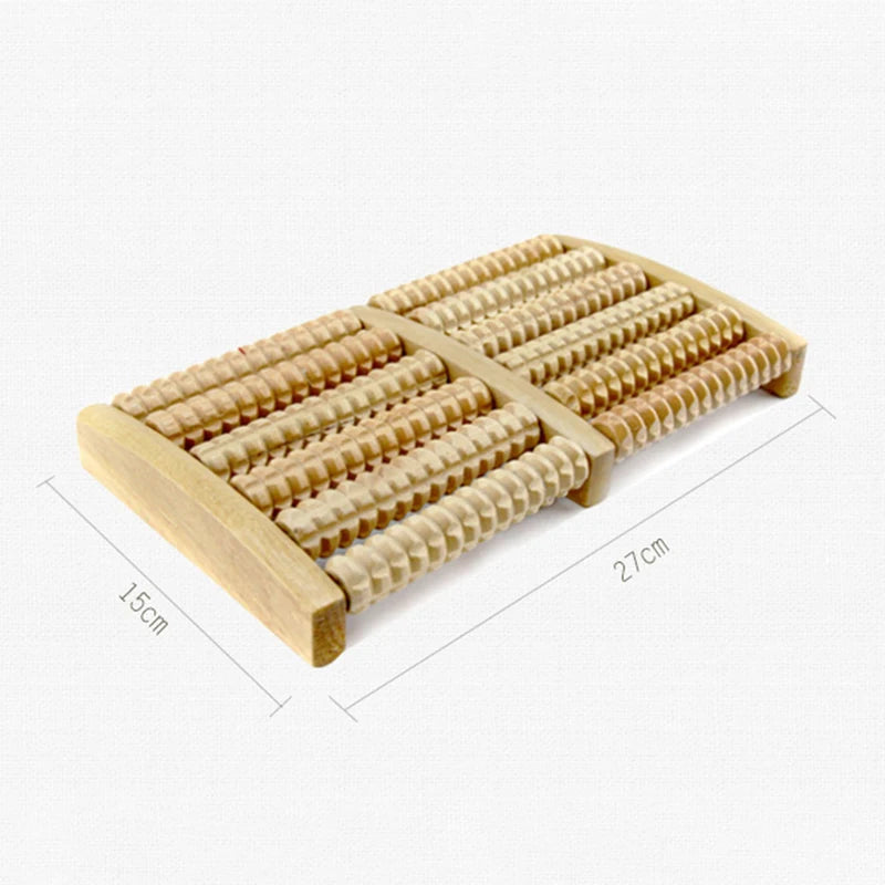 Premium Wooden Foot Massager Roller - Reflexology Tool for Muscle Relaxation, Pain Relief, Spa Gift for Anxiety, Insomnia, Varicose Veins, and Joint Pain Treatment