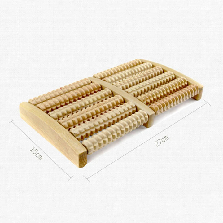 Premium Wooden Foot Massager Roller - Reflexology Tool for Muscle Relaxation, Pain Relief, Spa Gift for Anxiety, Insomnia, Varicose Veins, and Joint Pain Treatment