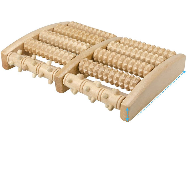 Premium Wooden Foot Massager Roller - Reflexology Tool for Muscle Relaxation, Pain Relief, Spa Gift for Anxiety, Insomnia, Varicose Veins, and Joint Pain Treatment