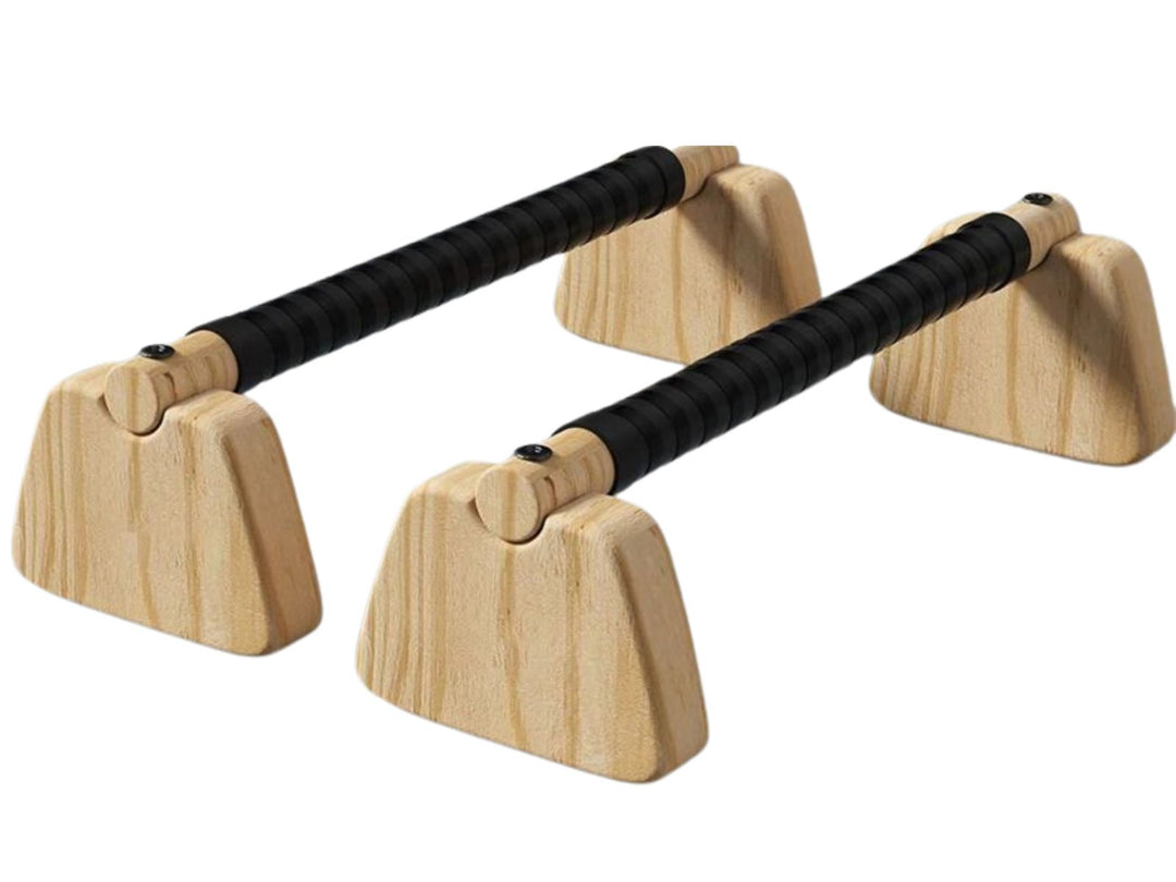 Premium Wooden Push-up Bars – Beech Wood Pull Up Stand Handles for Home Fitness, Calisthenics Exercise Equipment, Non-slip Cotton & Stickers, Durable 300KG Weight Capacity, Stylish & Comfortable