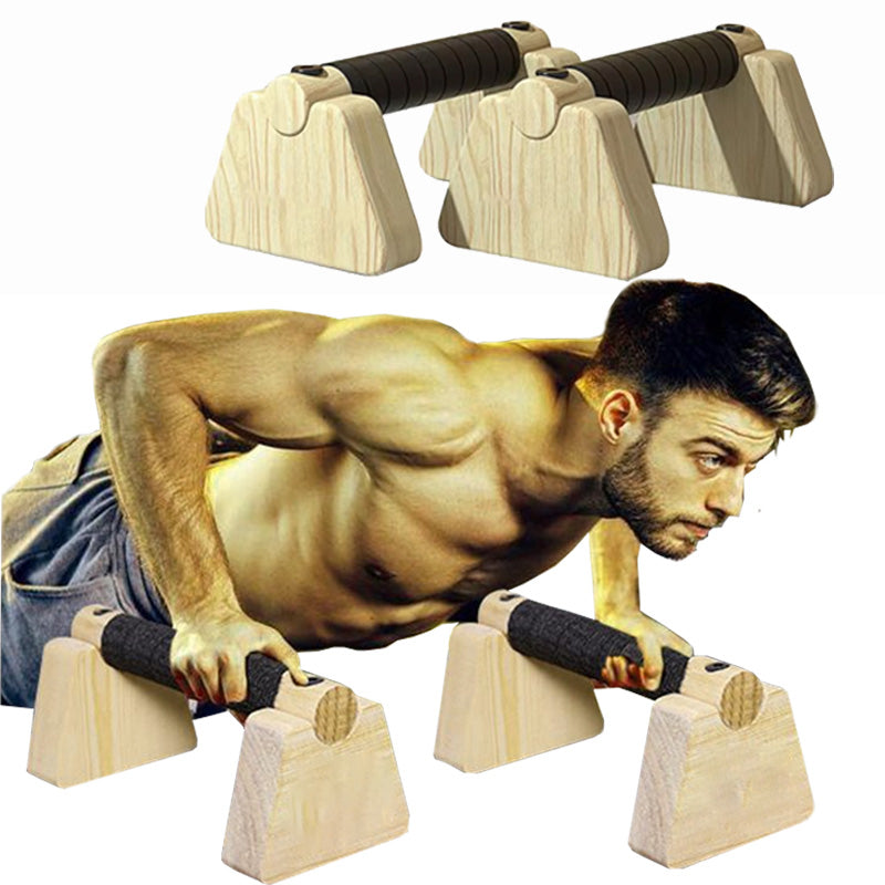 Premium Wooden Push-up Bars – Beech Wood Pull Up Stand Handles for Home Fitness, Calisthenics Exercise Equipment, Non-slip Cotton & Stickers, Durable 300KG Weight Capacity, Stylish & Comfortable