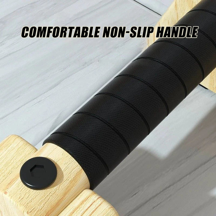 Premium Wooden Push-up Bars – Beech Wood Pull Up Stand Handles for Home Fitness, Calisthenics Exercise Equipment, Non-slip Cotton & Stickers, Durable 300KG Weight Capacity, Stylish & Comfortable