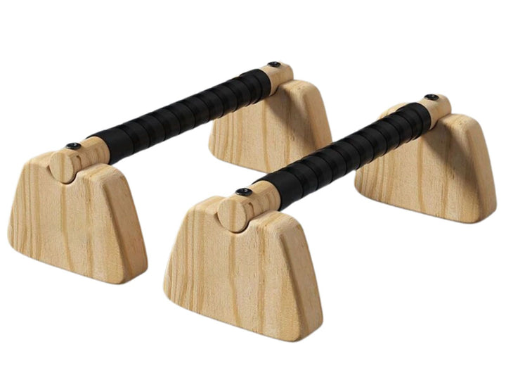 Premium Wooden Push-up Bars – Beech Wood Pull Up Stand Handles for Home Fitness, Calisthenics Exercise Equipment, Non-slip Cotton & Stickers, Durable 300KG Weight Capacity, Stylish & Comfortable