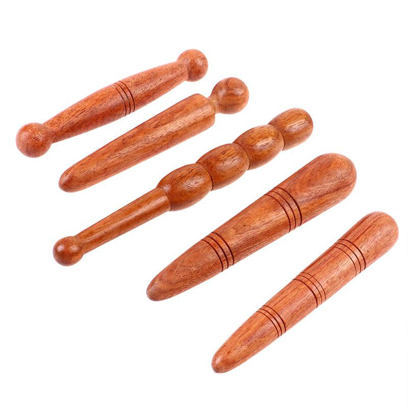 Premium Wooden Spa Massage Tool - Muscle Roller Stick for Cellulite Blasting, Deep Tissue Release, Foot and Body Self-Massage Tool