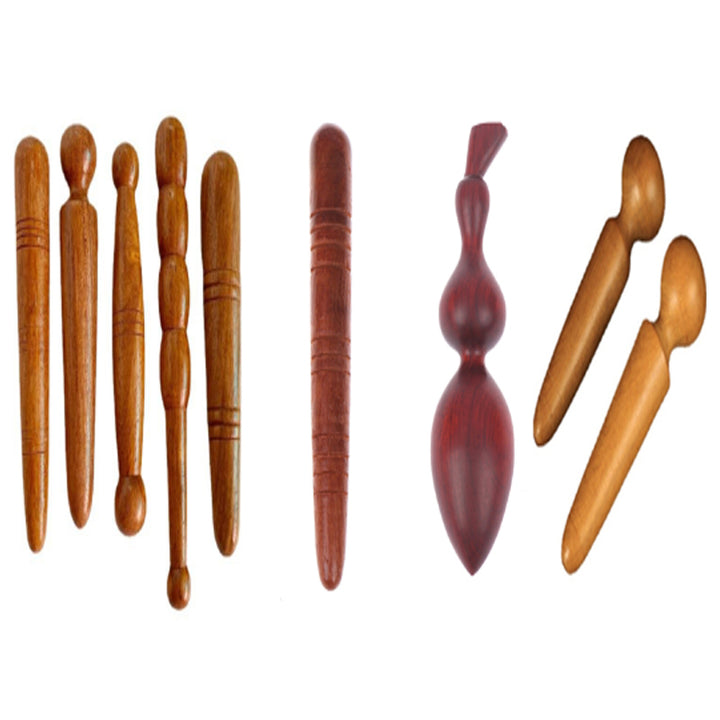 Premium Wooden Spa Massage Tool - Muscle Roller Stick for Cellulite Blasting, Deep Tissue Release, Foot and Body Self-Massage Tool
