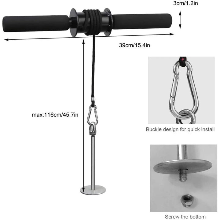 Premium Wrist & Forearm Blaster - Adjustable Arm Strength Trainer for Grip, Muscle Building & Rehabilitation - Durable Steel Pipe Handle & Nylon Strap for Home Gym Workouts