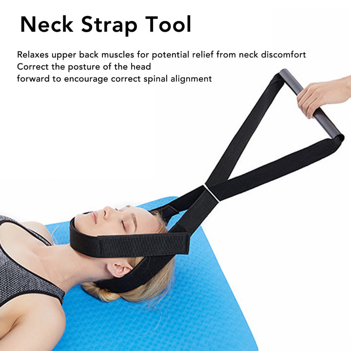 Premium Y-Shaped Iron Pipe Neck Cervical Traction Belt - Adjustable Decompression Brace for Spinal Stretching, Pain Relief, and Posture Correction, Durable Neoprene Band for Cervical Support and Back Stress Relief