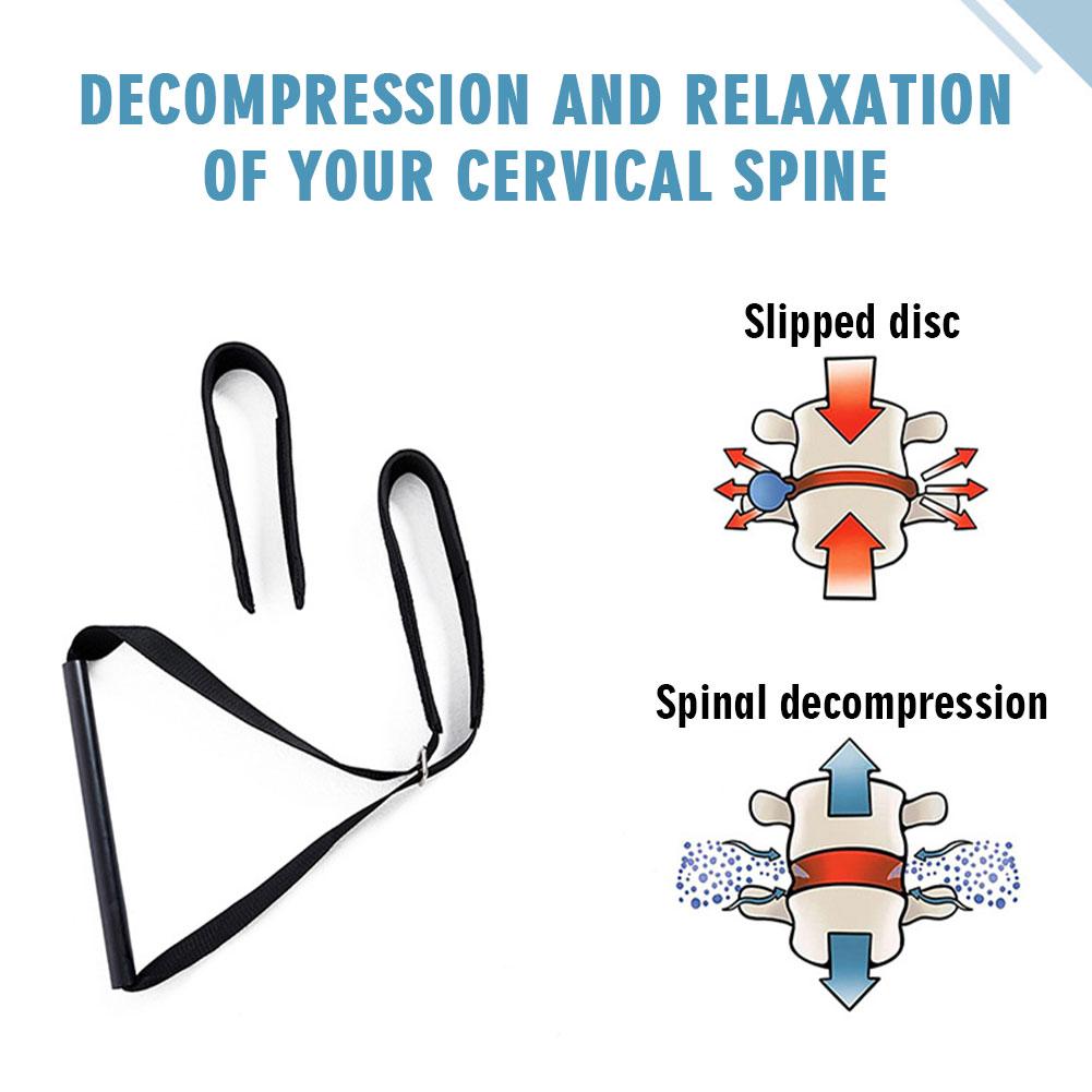 Premium Y-Shaped Iron Pipe Neck Cervical Traction Belt - Adjustable Decompression Brace for Spinal Stretching, Pain Relief, and Posture Correction, Durable Neoprene Band for Cervical Support and Back Stress Relief