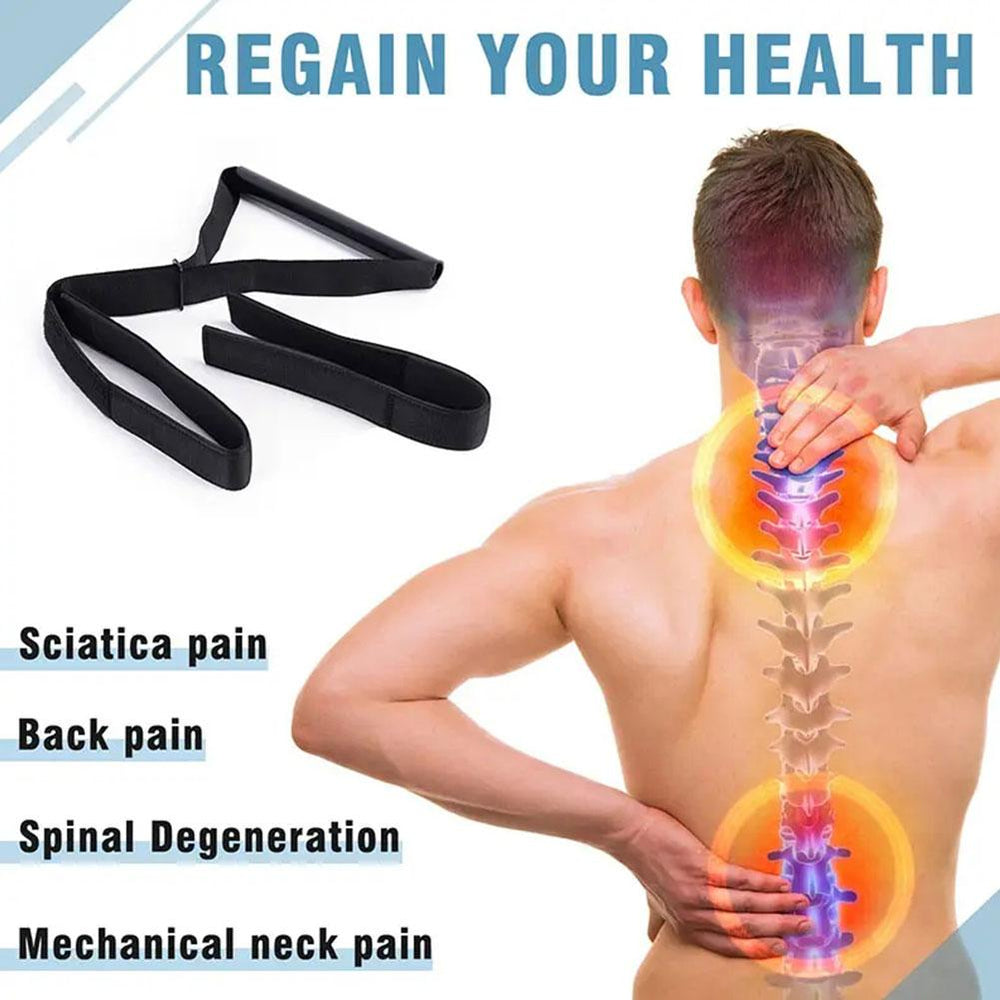 Premium Y-Shaped Iron Pipe Neck Cervical Traction Belt - Adjustable Decompression Brace for Spinal Stretching, Pain Relief, and Posture Correction, Durable Neoprene Band for Cervical Support and Back Stress Relief