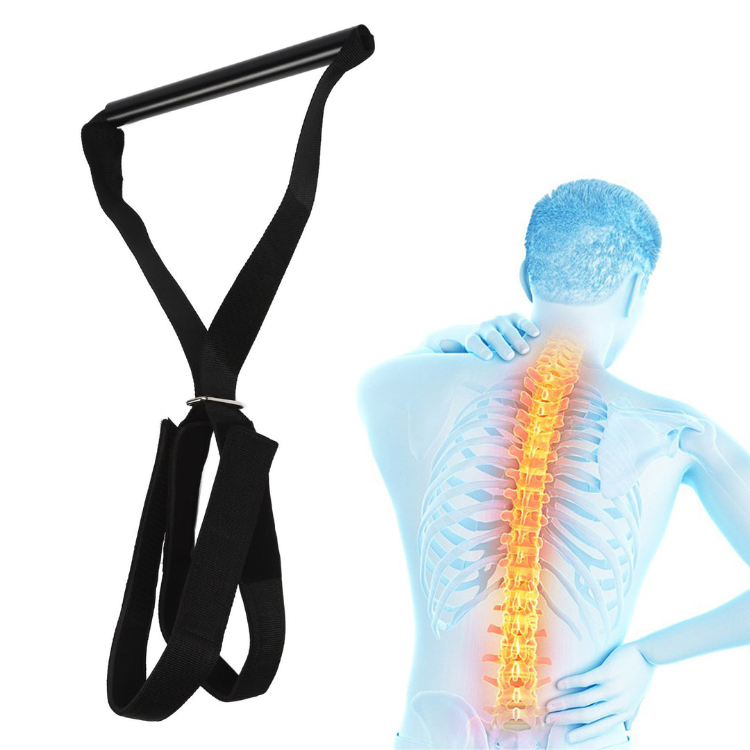 Premium Y-Shaped Iron Pipe Neck Cervical Traction Belt - Adjustable Decompression Brace for Spinal Stretching, Pain Relief, and Posture Correction, Durable Neoprene Band for Cervical Support and Back Stress Relief