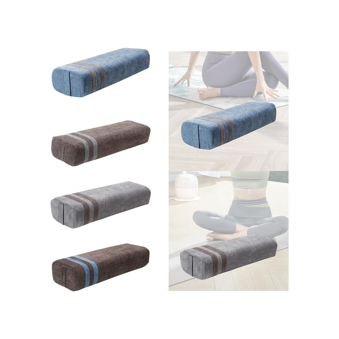 Premium Yoga Bolster Pillow for Restorative Practice – Thick, Ergonomic Design for Comfort & Stability – Suede Fabric with Sponge Lining – Portable, Ideal for Yoga, Rest & Office
