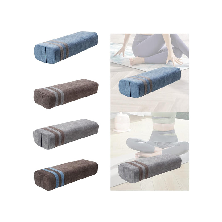 Premium Yoga Bolster Pillow for Restorative Practice – Thick, Ergonomic Design for Comfort & Stability – Suede Fabric with Sponge Lining – Portable, Ideal for Yoga, Rest & Office