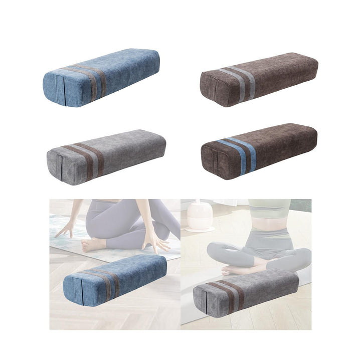 Premium Yoga Bolster Pillow for Restorative Practice – Thick, Ergonomic Design for Comfort & Stability – Suede Fabric with Sponge Lining – Portable, Ideal for Yoga, Rest & Office