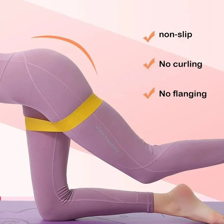 Premium Yoga Resistance Bands Set – Elastic Fitness Bands for Home Workout, Strength Training, Pilates, Bodybuilding & Injury Recovery – 5 Resistance Levels (Light Pink to Purple)
