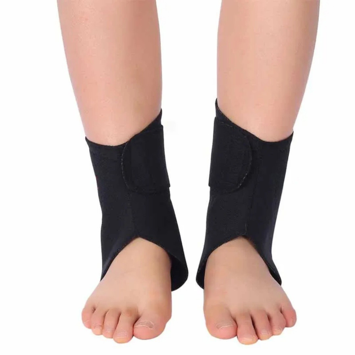 Premium Magnetic Therapy Ankle Brace with Tourmaline, Self-Heating Far Infrared Support, Adjustable Compression, Foot Massager for Pain Relief, Foot Health Care (1 Pair)