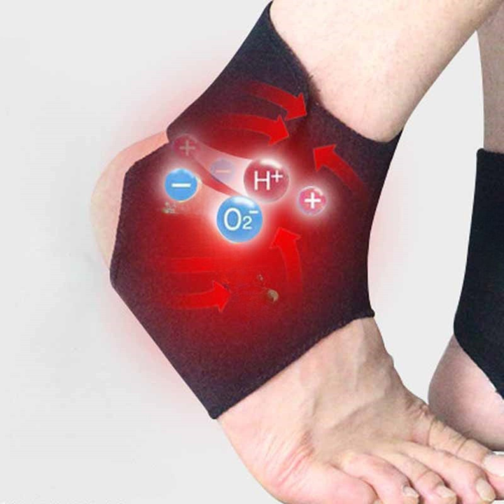 Premium Magnetic Therapy Ankle Brace with Tourmaline, Self-Heating Far Infrared Support, Adjustable Compression, Foot Massager for Pain Relief, Foot Health Care (1 Pair)
