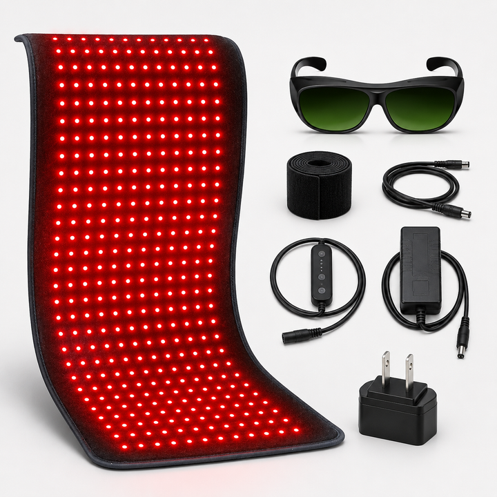 Premium Red Light Therapy Heating Pad – 660nm and 850nm Infrared LED Mat for Back Waist and Body Relaxation