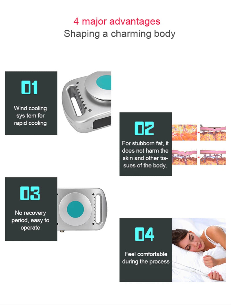 Professional Cryolipolysis Cold Therapy Device – Portable Body Sculpting and Cooling Massager for Home Use