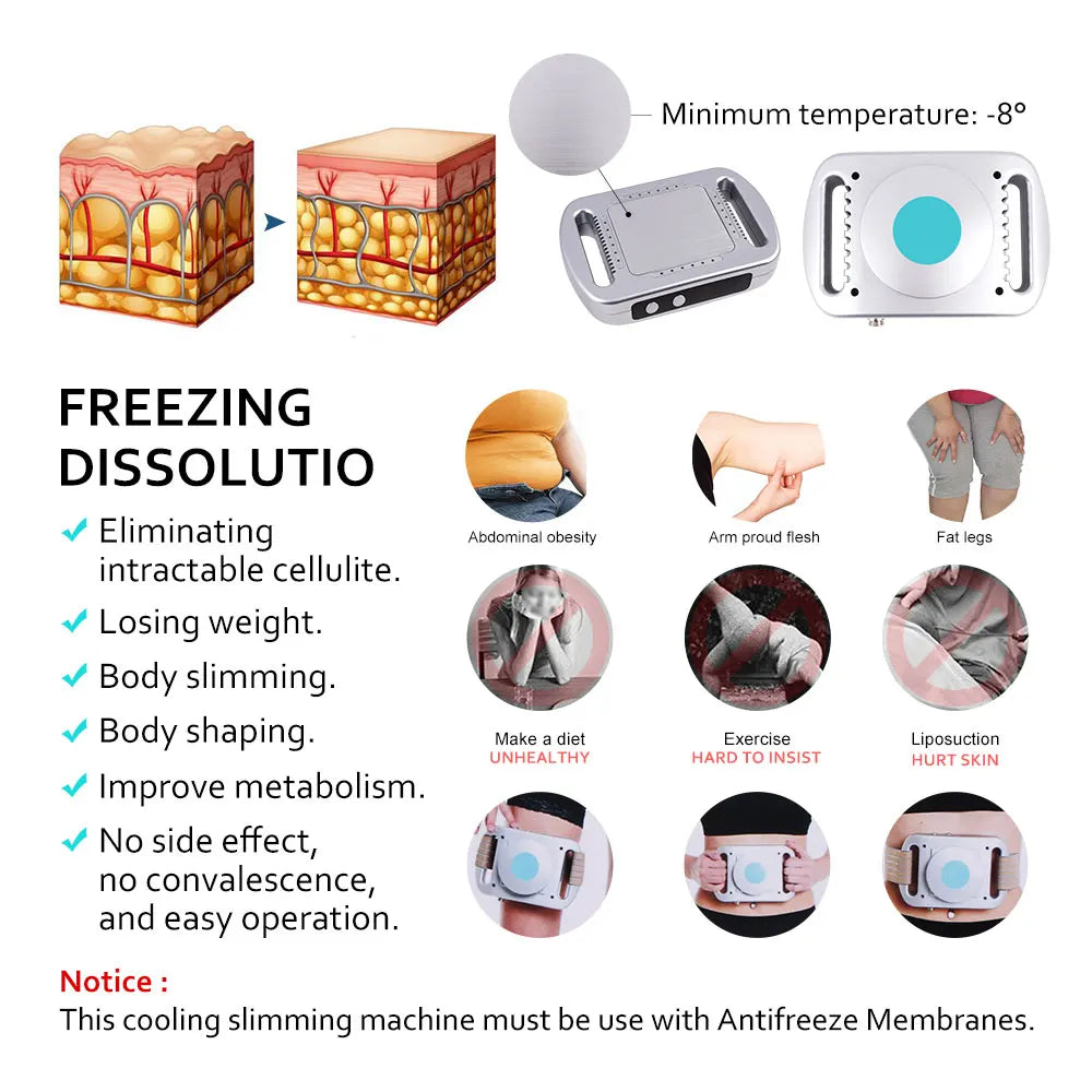 Professional Cryolipolysis Cold Therapy Device – Portable Body Sculpting and Cooling Massager for Home Use