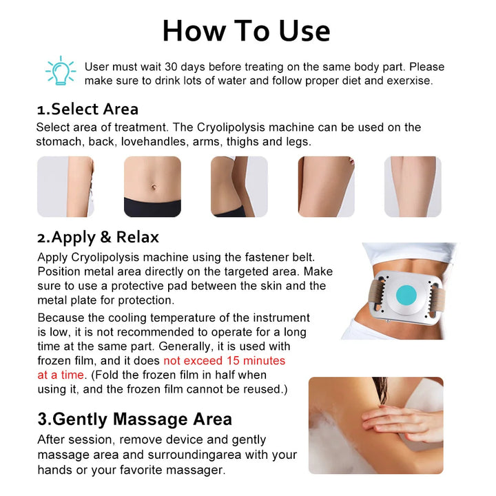 Professional Cryolipolysis Cold Therapy Device – Portable Body Sculpting and Cooling Massager for Home Use