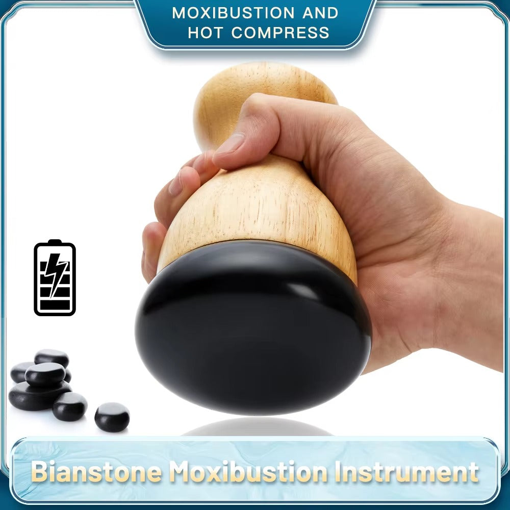 Premium Hot Stone Electric Gua Sha Massager – Back and Waist Massage Tool for Relaxing Muscles, Body Warm Moxibustion Therapy Spa with Bian Stone, Acupuncture, and Collateral Dredging - StrengthXPhysiotherapy