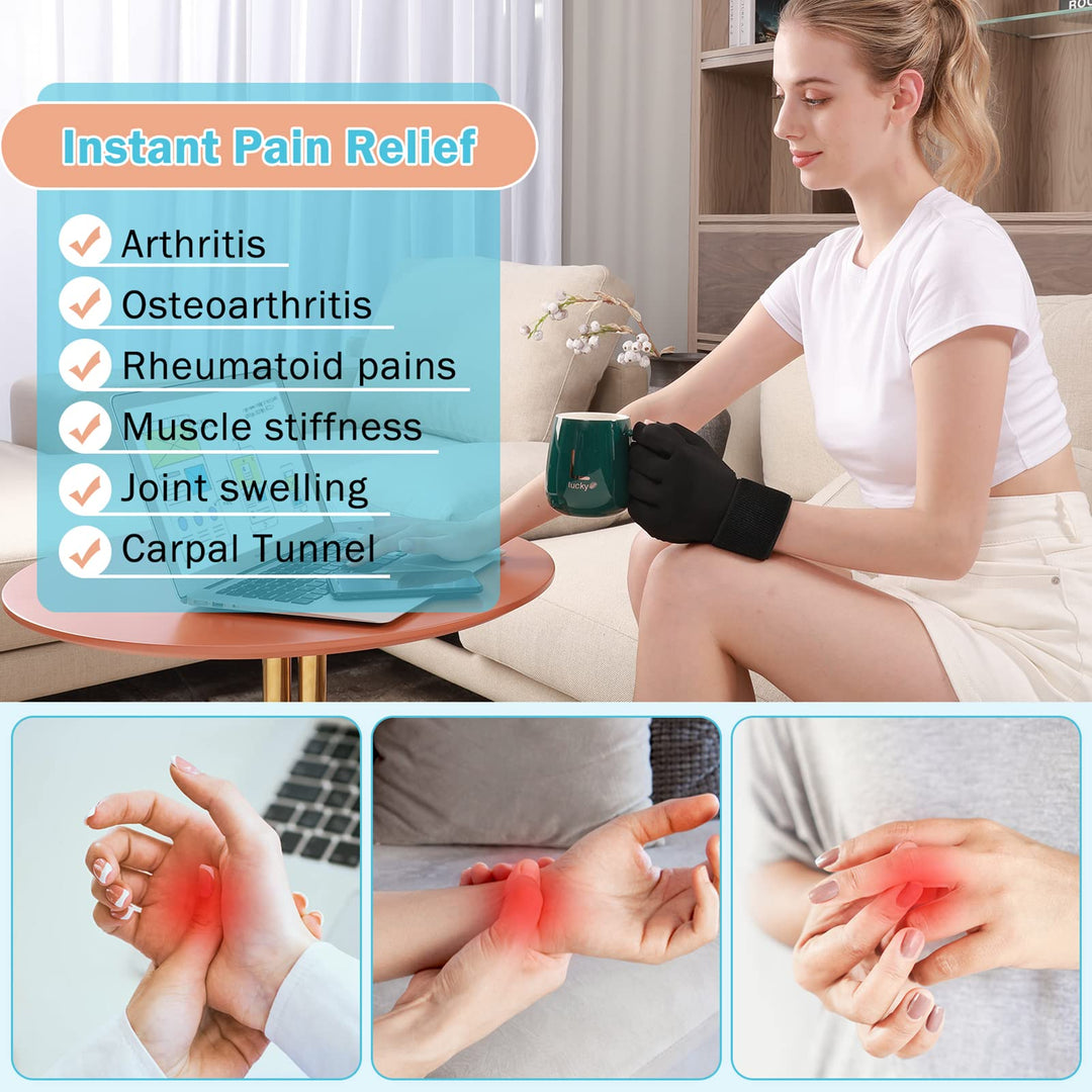 Premium Hot & Cold Therapy Gloves for Arthritis Relief – Adjustable Finger Compression Ice Pack for Wrist Sprains, Tendinitis