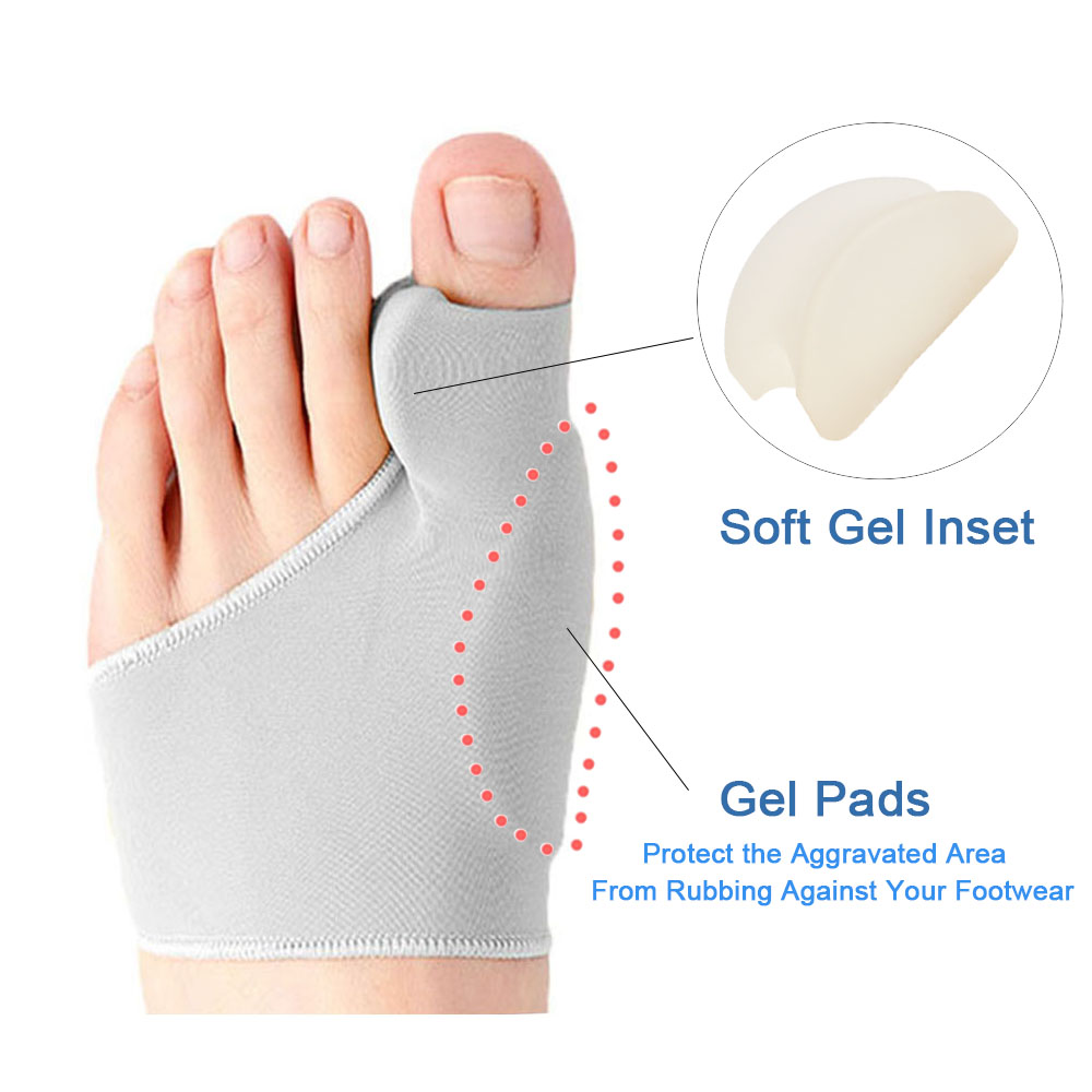 Premium Bunion Corrector Toe Separator - 2Pcs Hallux Valgus Orthotics, Soft Gel Comfort, Adjustable Fabric, Pain Relief for 