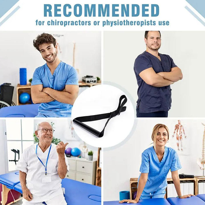 Premium Y-Shaped Iron Pipe Neck Cervical Traction Belt - Adjustable Decompression Brace for Spinal Stretching, Pain Relief, 