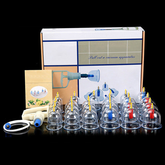 Premium Cupping Therapy Set – Professional Vacuum Suction Cups for Chinese Medicine Physiotherapy, Massage, and Muscle Relaxation, Durable Plastic Jars for Home and Professional Use - StrengthXPhysiotherapy