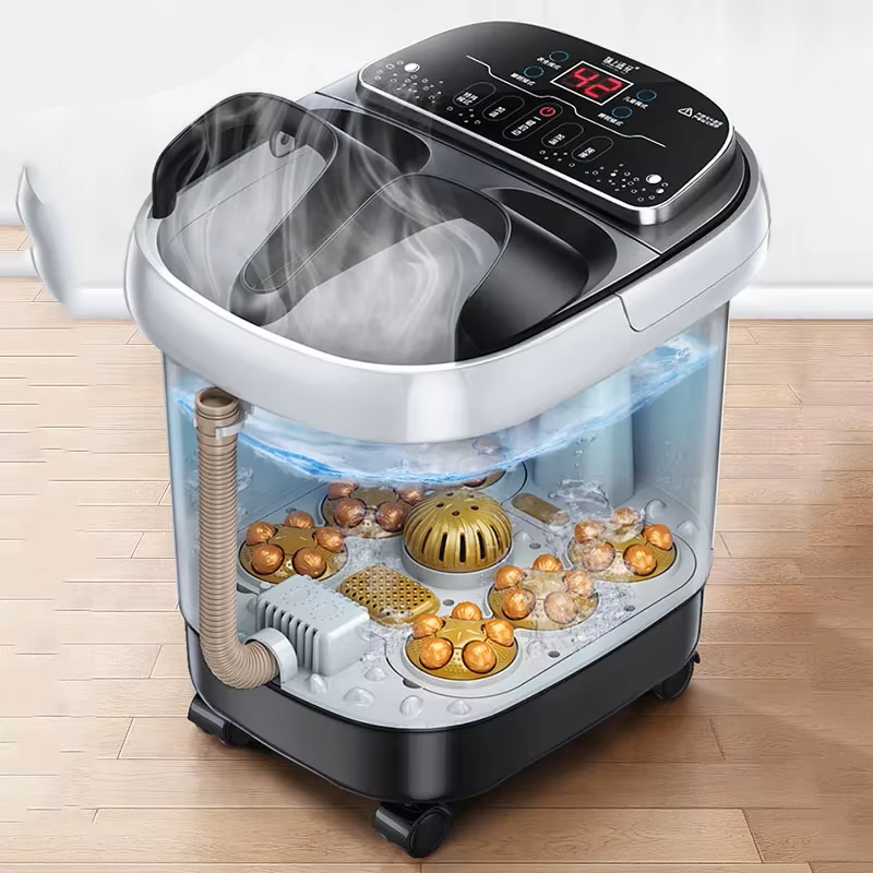 Premium Foot Spa Bath Massager with Heat, 12 Rollers, Digital Control, Pedicure Stone for Acupressure Shiatsu Massage, Foot Pain Relief, Adjustable Temperature, Home Foot Soak Therapy - StrengthXPhysiotherapy