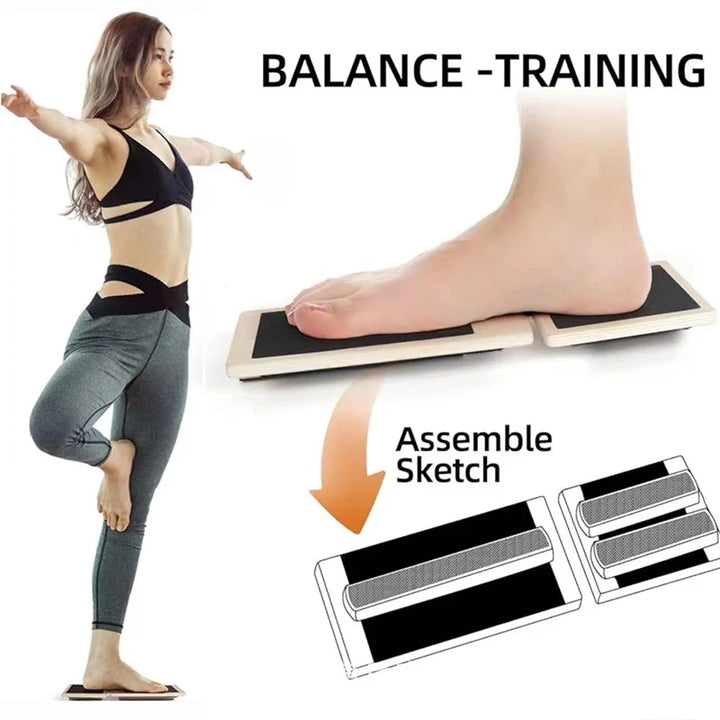 Premium Ankle Balance Board – Foot Strengthener for Pilates & Stability Training, Relieves Plantar Fasciitis, Improves Balance & Posture, Wood Design for Ankle Sprain Rehab, 30cm x 10.8cm - StrengthXPhysiotherapy