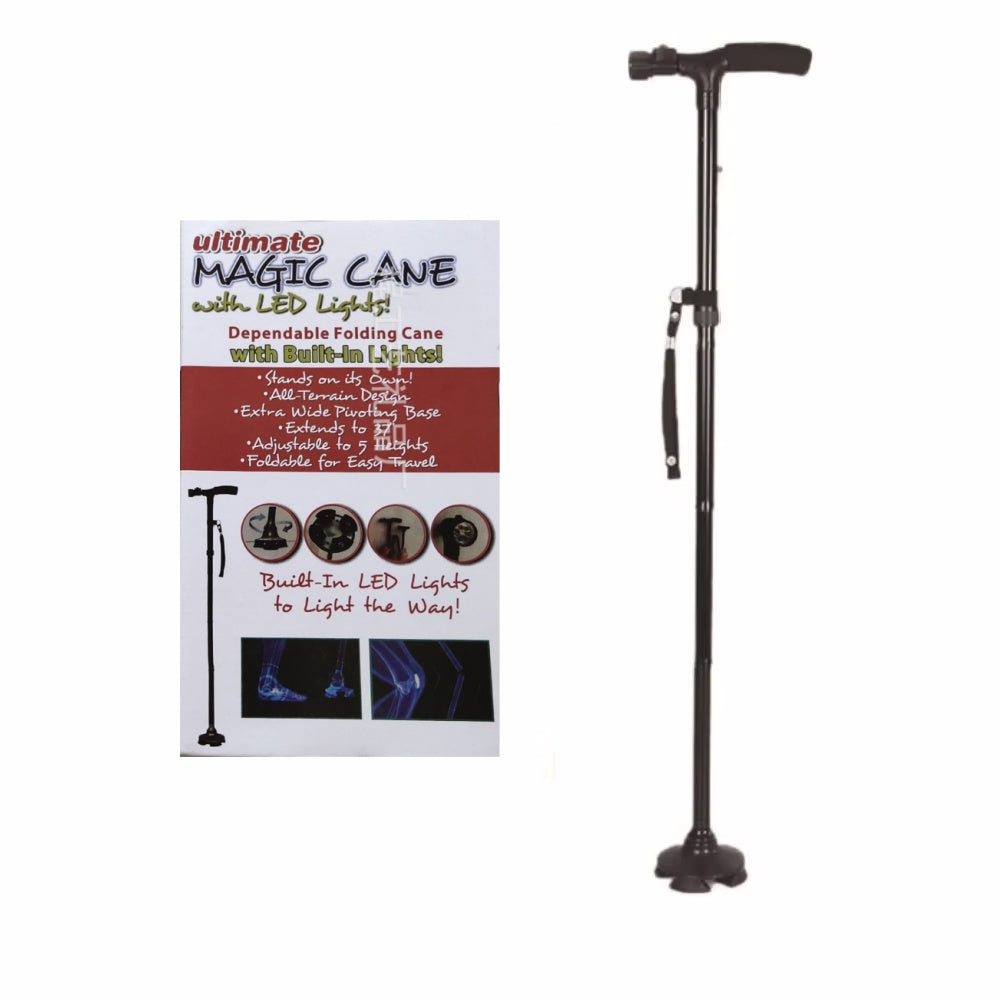 Premium Multifunctional Walking Stick – Telescopic Hiking Cane, Folding Trekking Poles for Seniors, Lightweight Aluminum 