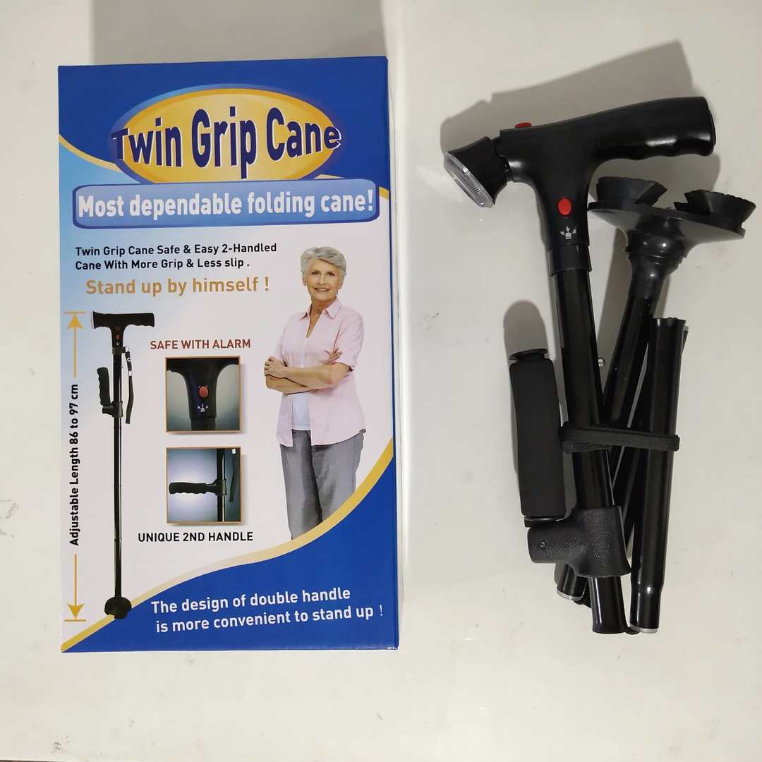 Premium Multifunctional Walking Stick – Telescopic Hiking Cane, Folding Trekking Poles for Seniors, Lightweight Aluminum 