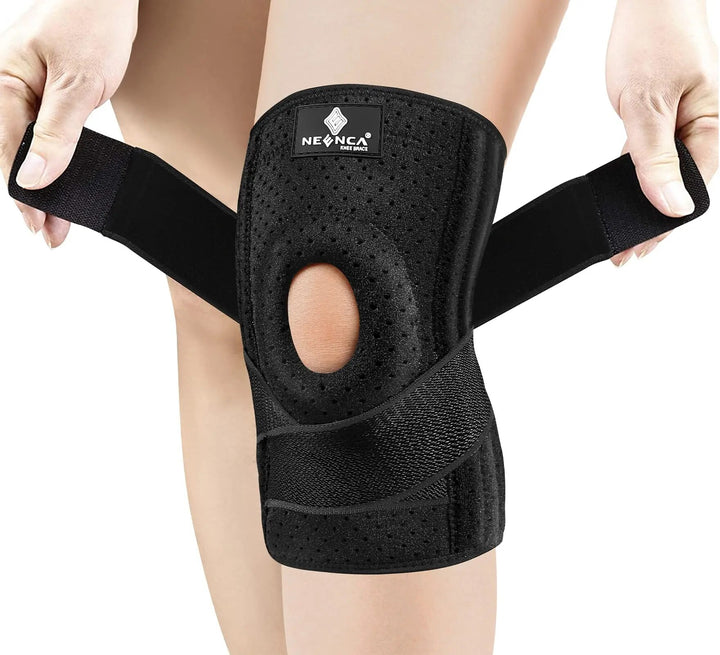 Premium Hinged Knee Brace for Pain Relief & Support, Copper Stabilizers for ACL, Meniscus Tear, Arthritis, Adjustable Open 