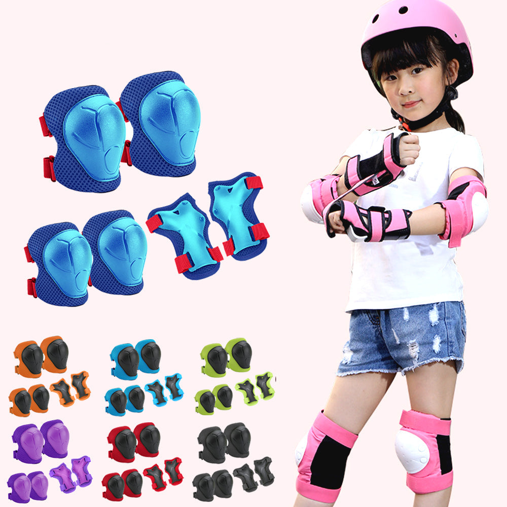 Premium Kids Knee Pads, Elbow Pads & Wrist Guards Safety Set for Ages 3-7, Adjustable Protective Gear for Boys & Girls,