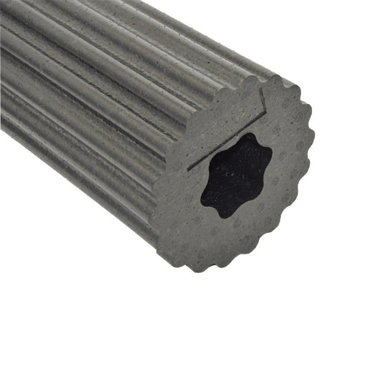 Premium EPP Foam Roller for Muscle Relaxation, Yoga Column, High Hardness, Hollow Shaft, Lean Leg Fitness, Plum Shaped Design, Smooth Surface, Black & Red, 30x15x15cm - StrengthXPhysiotherapy