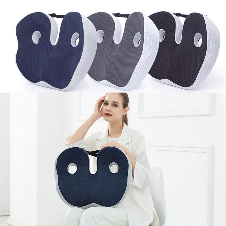 Premium Memory Foam Sit Bone Relief Cushion – Ergonomic Washable Seat Cushion for Pressure Relief, Breathable Comfort, Long 