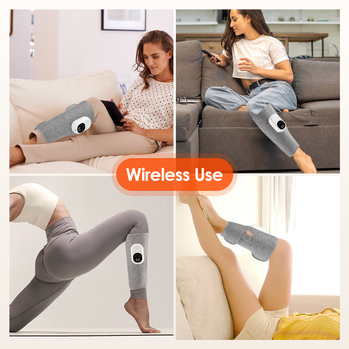 Premium Electric Leg Massager - Wireless, Rechargeable Air Compression Calf Massage for Muscle Relief & Relaxation | Health 