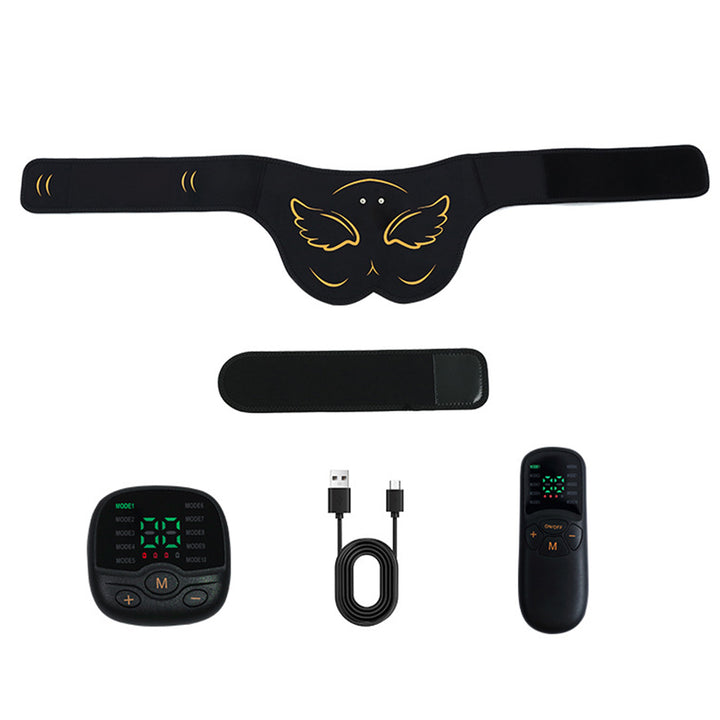 Premium EMS Hip Trainer with Remote Control | 10 Modes & 30 Intensity Levels for Buttocks Toning and Muscle Stimulation | USB