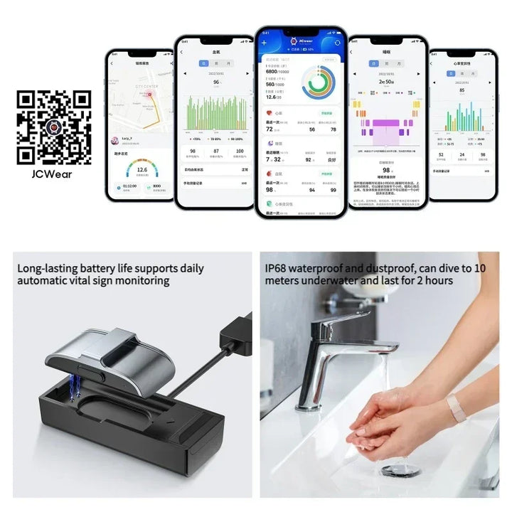 Premium Smart Fitness Tracker Bracelet – Heart Rate, Blood Pressure Monitor, Pedometer for Men & Women, Sport and Health 