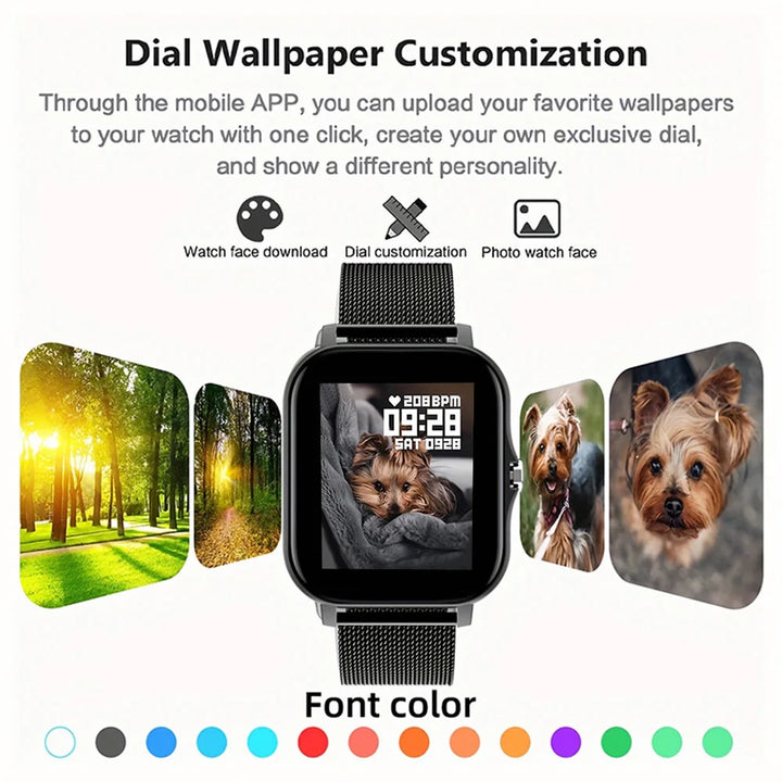 Luxury Smartwatch Android OS - 1.44" Full Touch Color Screen, Bluetooth, Custom Dial, for Men & Women, Smart Watch with Call Feature - StrengthXPhysiotherapy