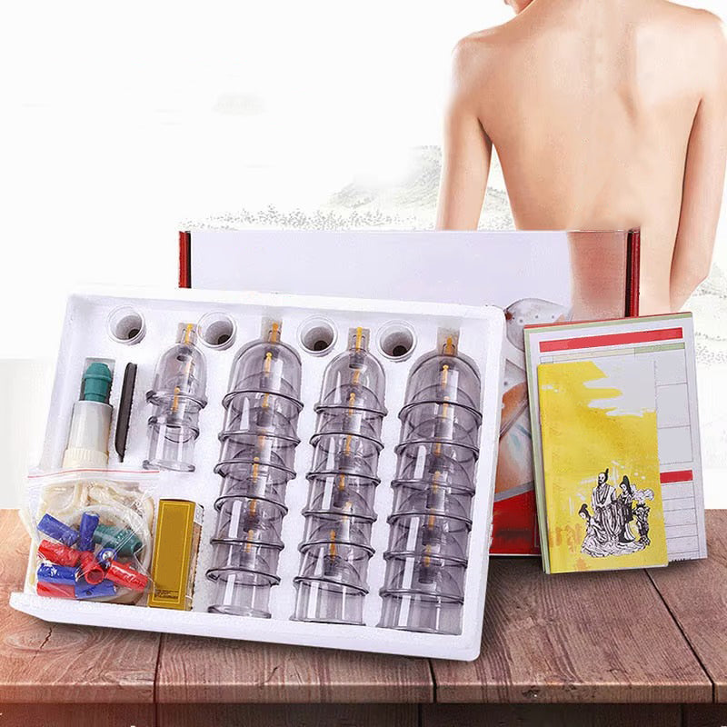 Premium Cupping Therapy Set – Professional Vacuum Suction Cups for Chinese Medicine Physiotherapy, Massage, and Muscle Relaxation, Durable Plastic Jars for Home and Professional Use - StrengthXPhysiotherapy